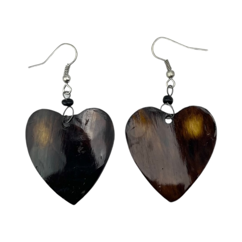 Heart Cow Horn Earrings