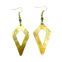 Kite Cut-Out Brass Earrings