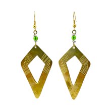 Kite Cut-Out Brass Earrings