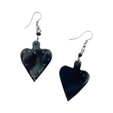 Polka Dot Heart Cow Horn Earrings