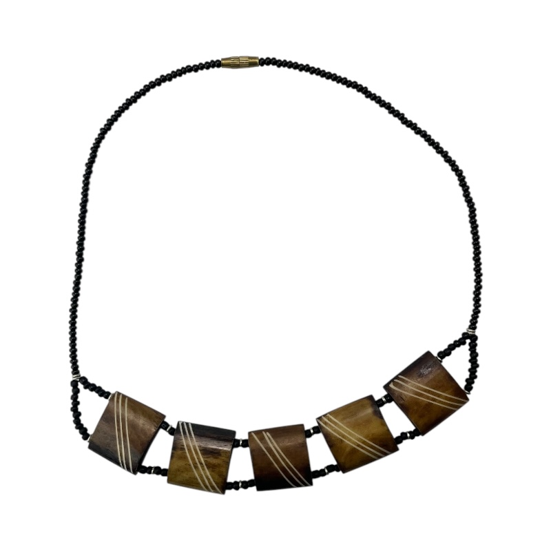 Cow bone Choker Necklace Brown