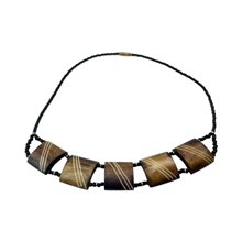 Cow bone Choker Necklace Brown