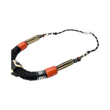 Ethnic Necklace Mixed Material Trade Beads