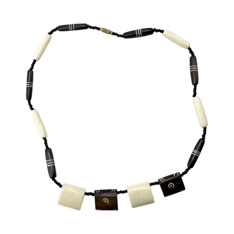 Brown/White Cow bone Choker Necklace