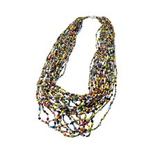 Multi Color Strand Maasai Bead Necklace 472-106