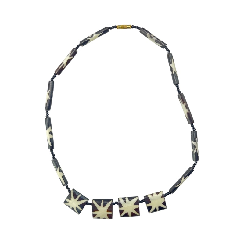 Star Burst Cow bone Necklace 15-46