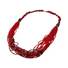 Maasai Red Bead Resin Necklace