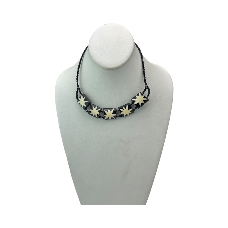 Star Burst Cow bone Choker Necklace