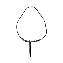 Cow Bone Elephant Tusk Pendant Necklace