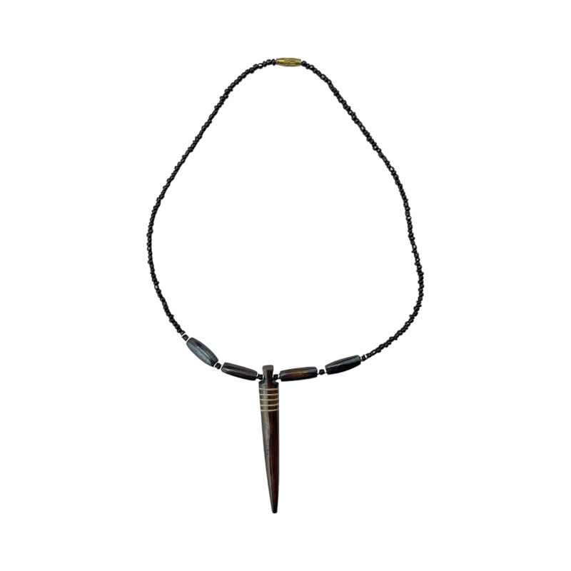 Cow Bone Elephant Tusk Pendant Necklace