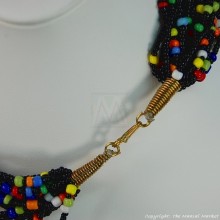 Multi Color Strand Maasai Bead Necklace 707-9-91