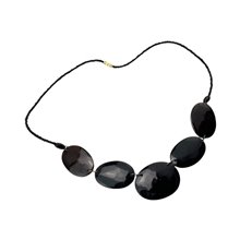 Tano Cow Horn Disk Necklace