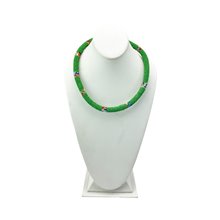 Maasai Light Green with Multi Color Bead Necklace