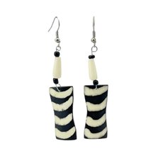 Mistari Batik Print Bone Earrings