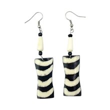 Mistari Batik Print Bone Earrings