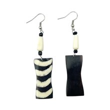 Mistari Batik Print Bone Earrings