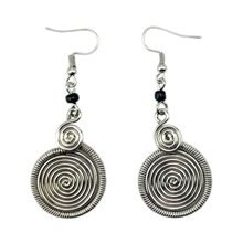 Milele Silver Spiral Earrings