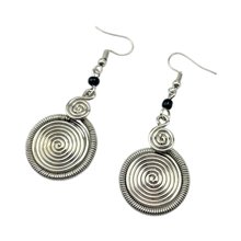 Milele Silver Spiral Earrings