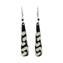 Mud Cloth Print Tear Drop Earrings 327-18