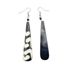 Mud Cloth Print Tear Drop Earrings 327-18