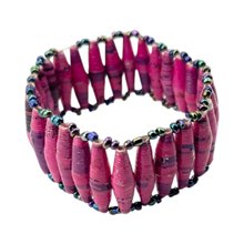 Recycled Paper Maasai Bead Bracelet 669-28