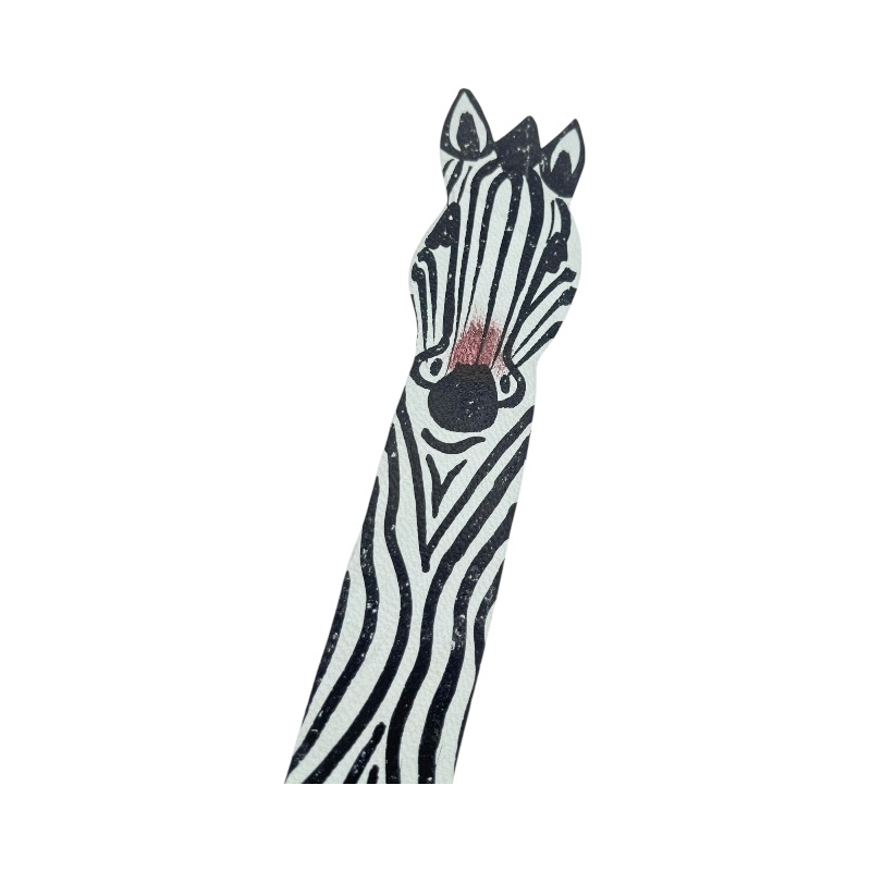 Zebra Leather Bookmark