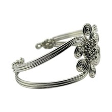 Silver Coil Weave Bracelet Bangle