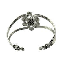 Silver Coil Weave Bracelet Bangle