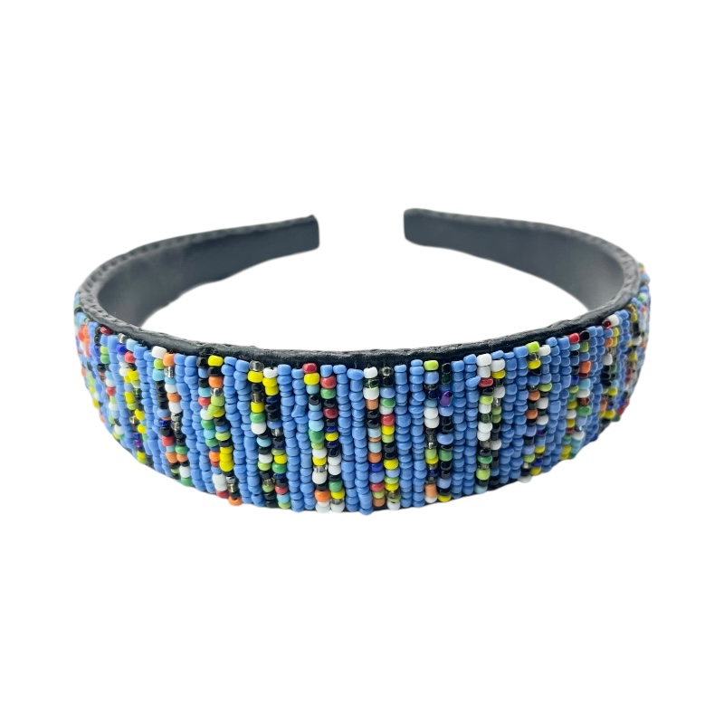 Malkia Stripes Maasai Bead Headband