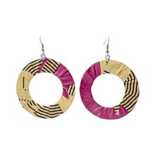 Kutabasamu Kitenge Earrings - Pinks