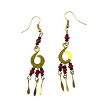 Rasta Tassle Brass Earrings