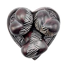 Kisii Soapstone Heart Set – Stripe