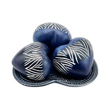 Kisii Soapstone Heart Set – Stripe