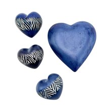 Kisii Soapstone Heart Set – Stripe