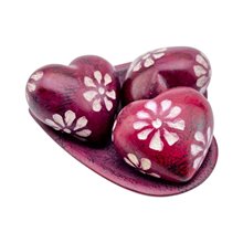 Kisii Soapstone Heart Set – Red