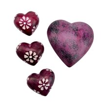 Kisii Soapstone Heart Set – Red