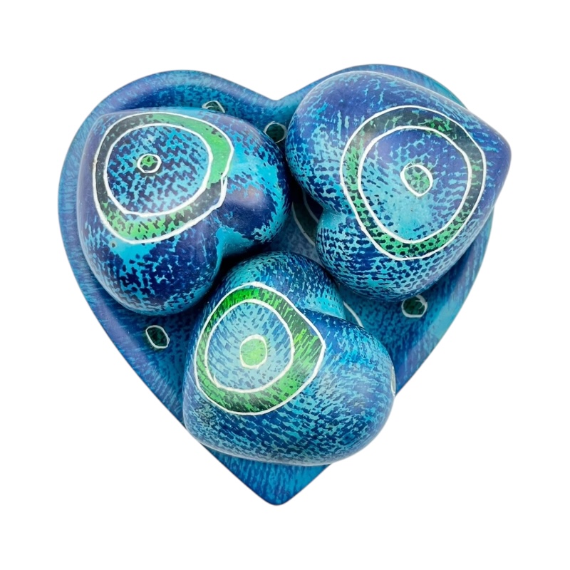 Kisii Soapstone Heart Set – Circles