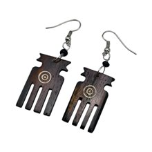 Afro Comb Bone Earrings