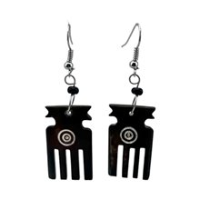 Afro Comb Bone Earrings